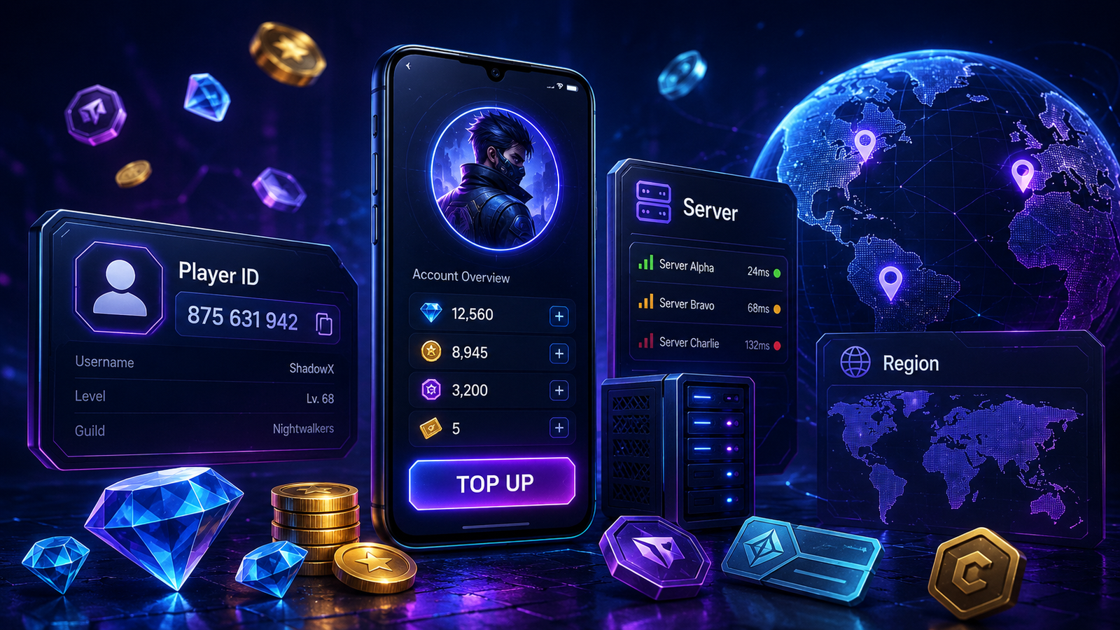Game Top-Ups: Player ID, Server and Region Guide | Nexa Cards